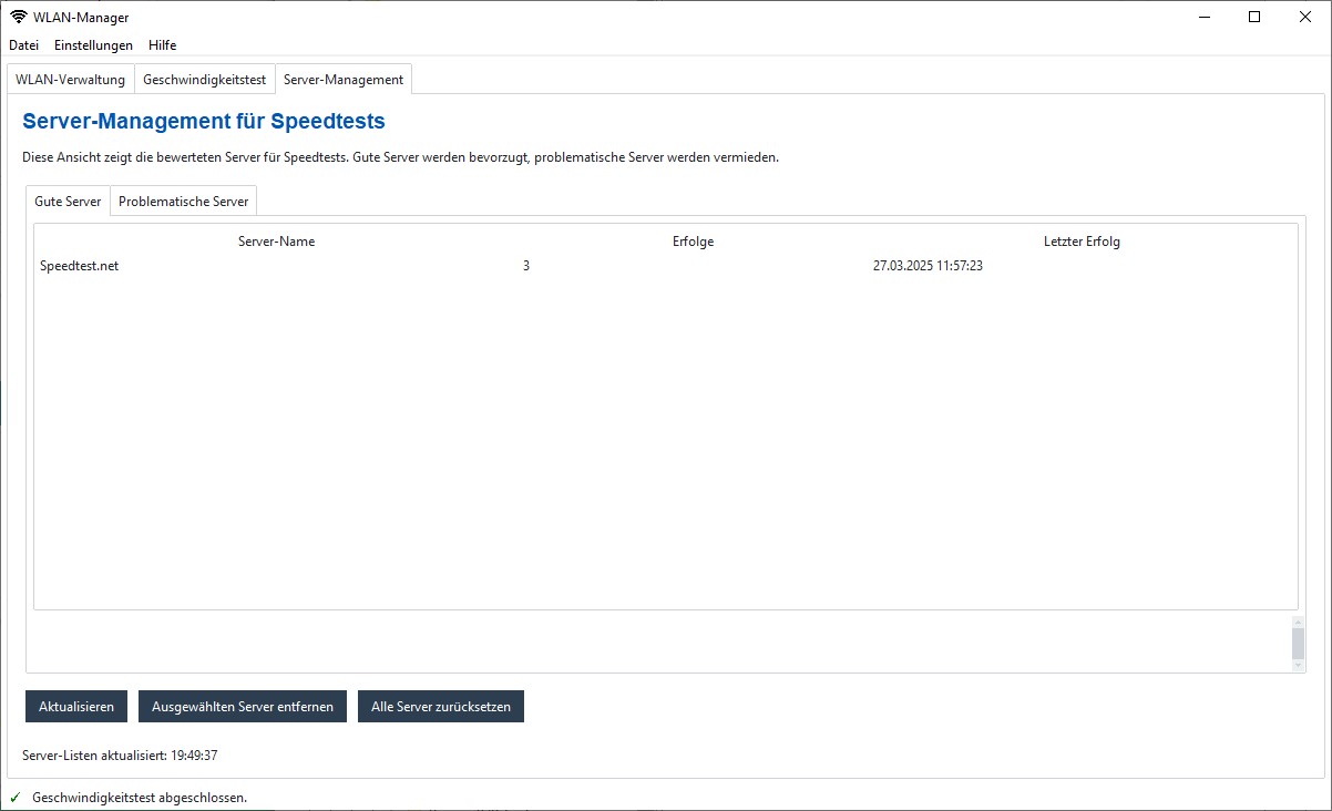 WLAN Verbindungsdetails